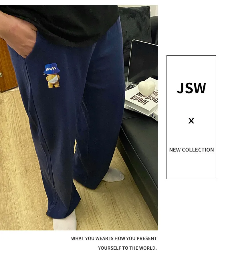 Summer Pure Cotton Men's Sleep Pants Casual Loungewear Cartoon Print Mid-Rise Thin Wearable Outside with Pockets Loose Straight-Leg Pants · Wholesale · OEM · Worldwide Shipping - Detail 7