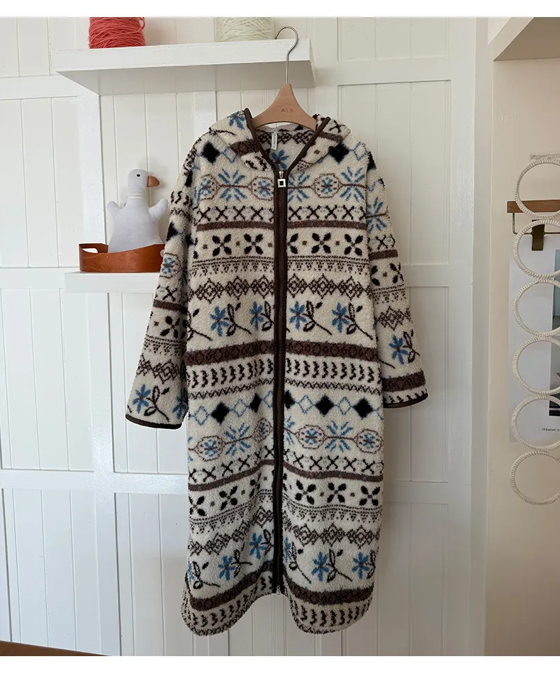 Robe de nuit à capuche longue à fermeture éclair en velours double face pour femme, pyjama d'intérieur ample grande taille 250 jin · Grossiste · OEM · Mondial - Detail 14