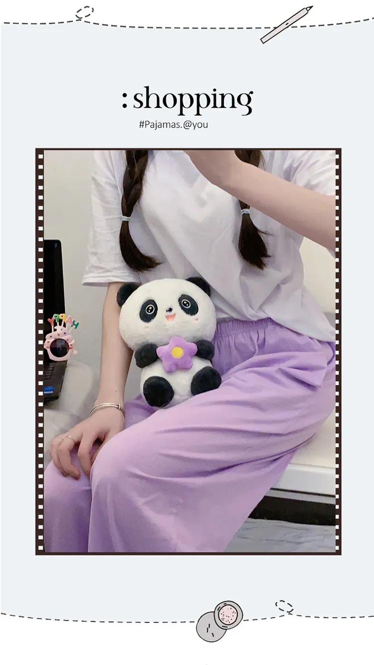 Women's Pure Cotton Sleep Pants Summer Casual Loungewear Soft Comfortable Minimalist Solid Color Mid-Rise Wearable Outside Loose Home Pants · Wholesale · OEM · Worldwide Shipping - Detail 5