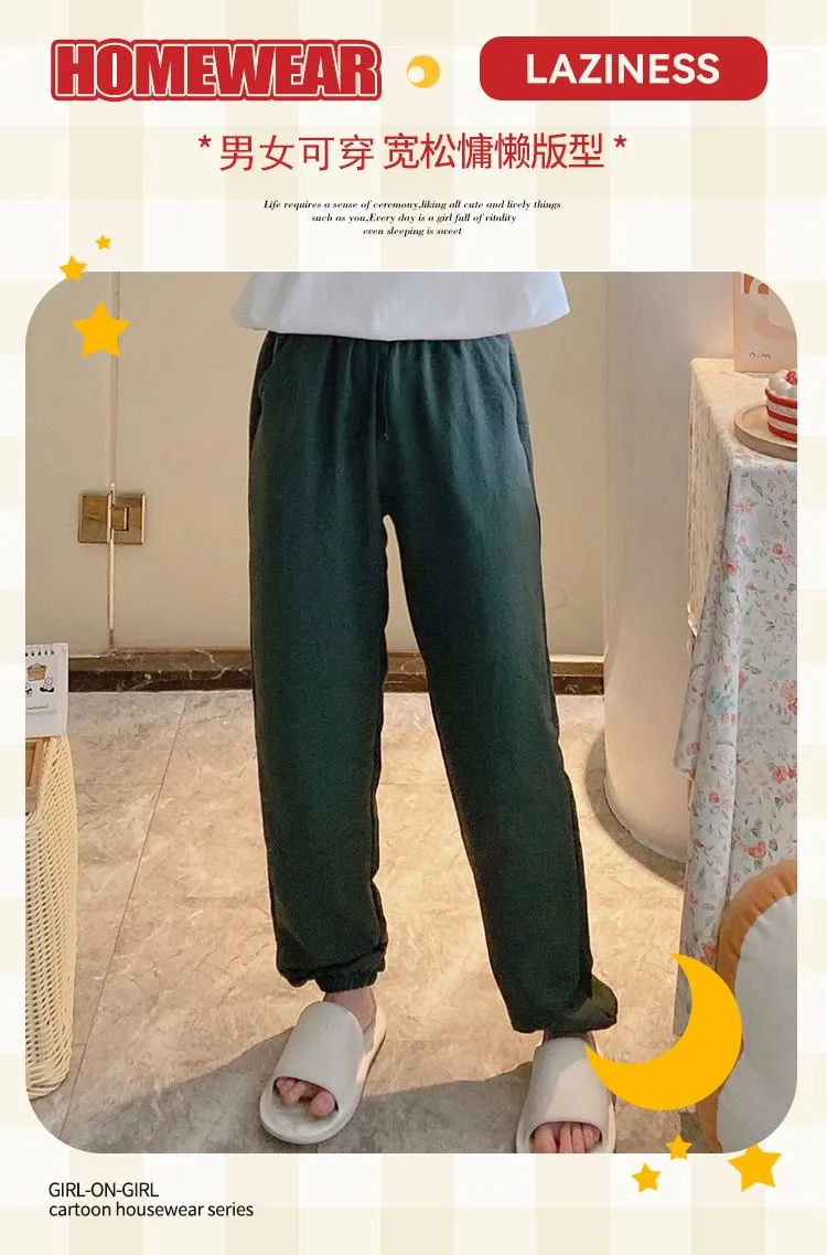Summer Unisex Tencel Cool Cotton Long Pants Casual Homewear Simple Solid Color Thin Plus Size Loungewear Pants Wearable Outside · Wholesale · OEM · Worldwide Shipping - Detail 6