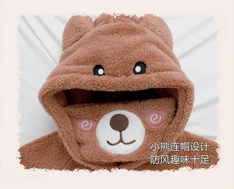 Autumn Winter Couple One-Piece Pajamas Women Plus Size Loose 200 Jin Thickened Coral Fleece Cartoon Men Homewear Set · Wholesale · OEM · Worldwide Shipping - Detail 9