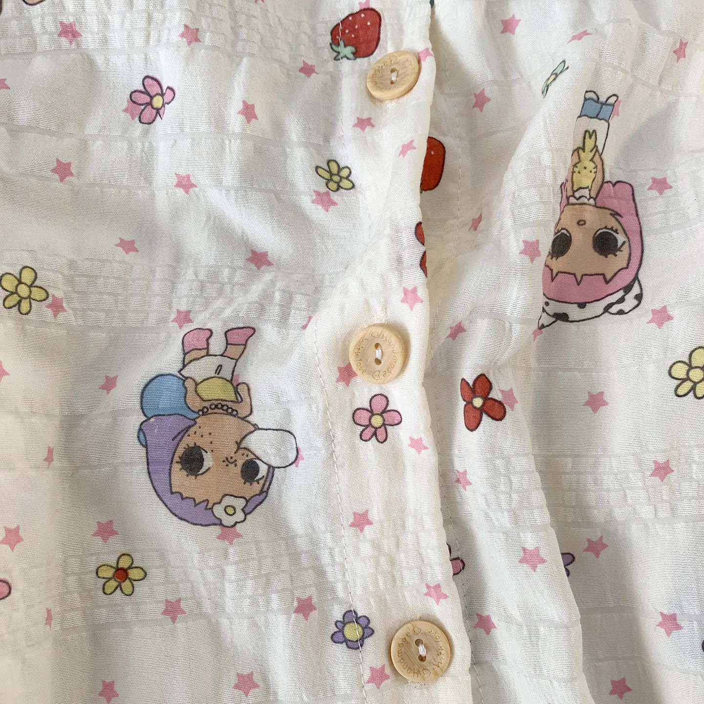 Cartoon Cute Lace Pajamas Women Spring Autumn Round Neck Long Sleeve Long Pants Wannian Plaid Cloud Cotton Student Loungewear · Wholesale · OEM · Worldwide Shipping - View 1
