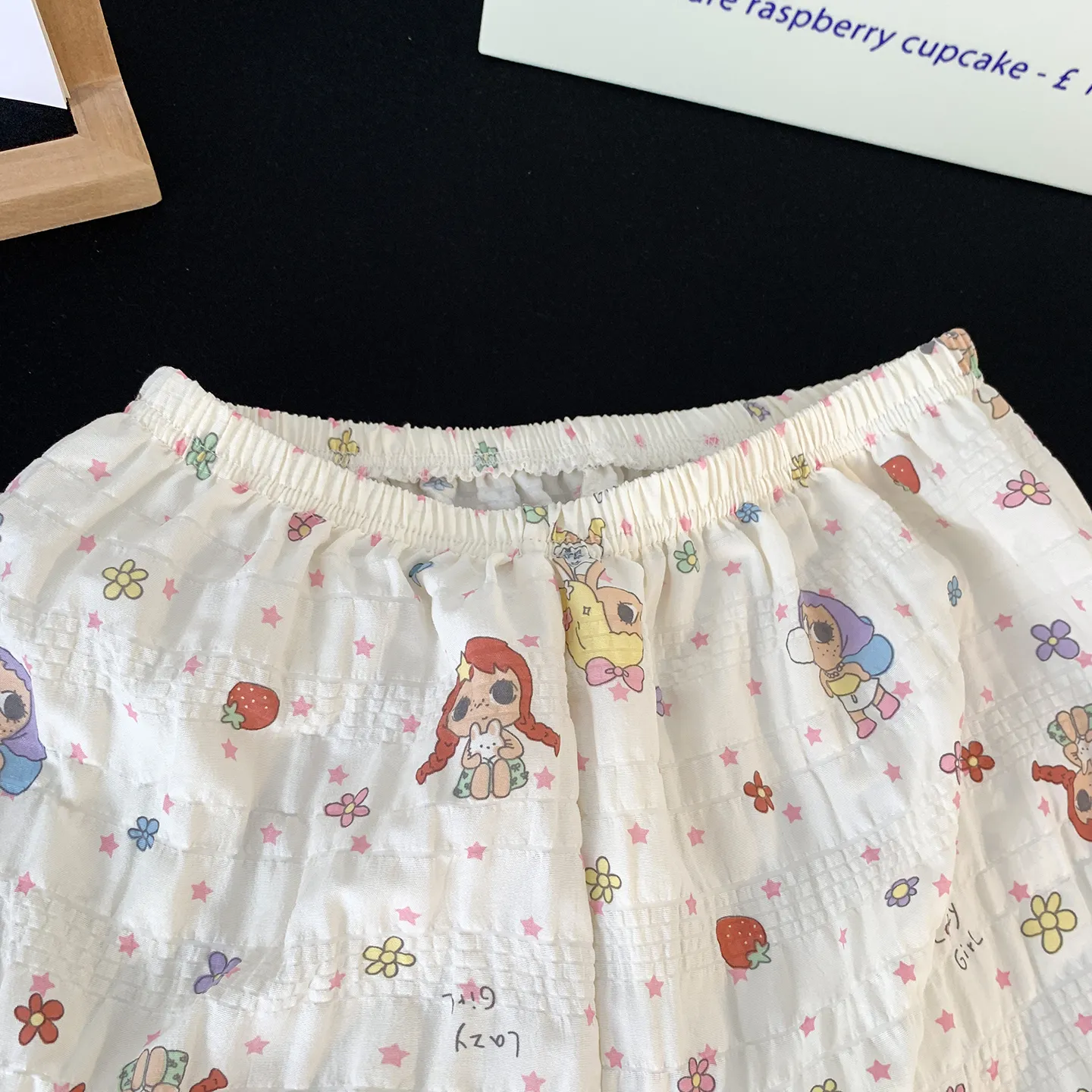 Cartoon Cute Lace Pajamas Women Spring Autumn Round Neck Long Sleeve Long Pants Wannian Plaid Cloud Cotton Student Loungewear · Wholesale · OEM · Worldwide Shipping - Detail 8