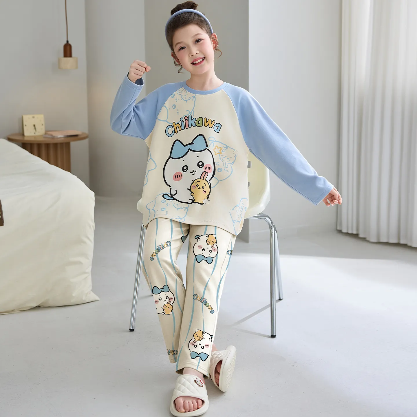 Girls' Pure Cotton Pajama Set, Cute Cartoon Long Sleeve Autumn Loungewear for Older Girls and Toddlers · Wholesale · OEM · Worldwide Shipping - View 4