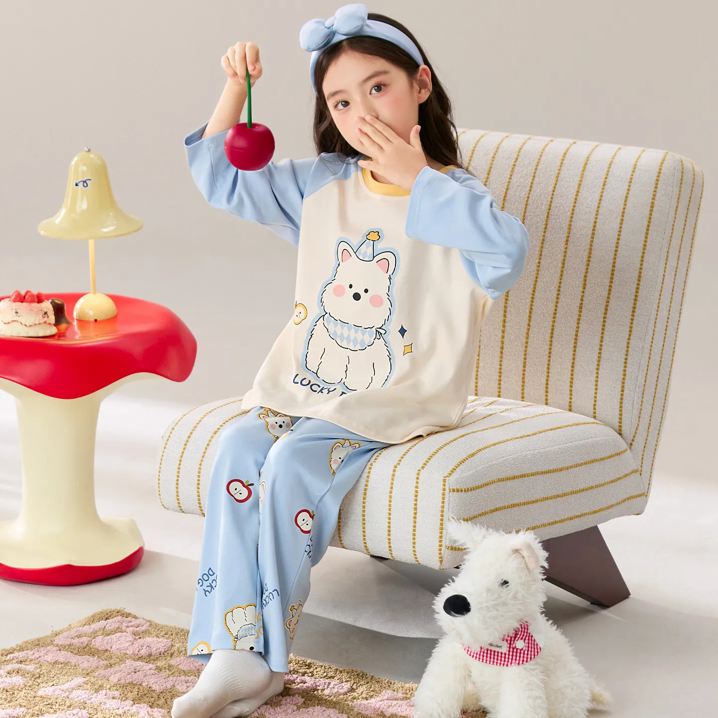 Girls' Pure Cotton Pajama Set, Cute Cartoon Long Sleeve Autumn Loungewear for Older Girls and Toddlers · Wholesale · OEM · Worldwide Shipping - View 4