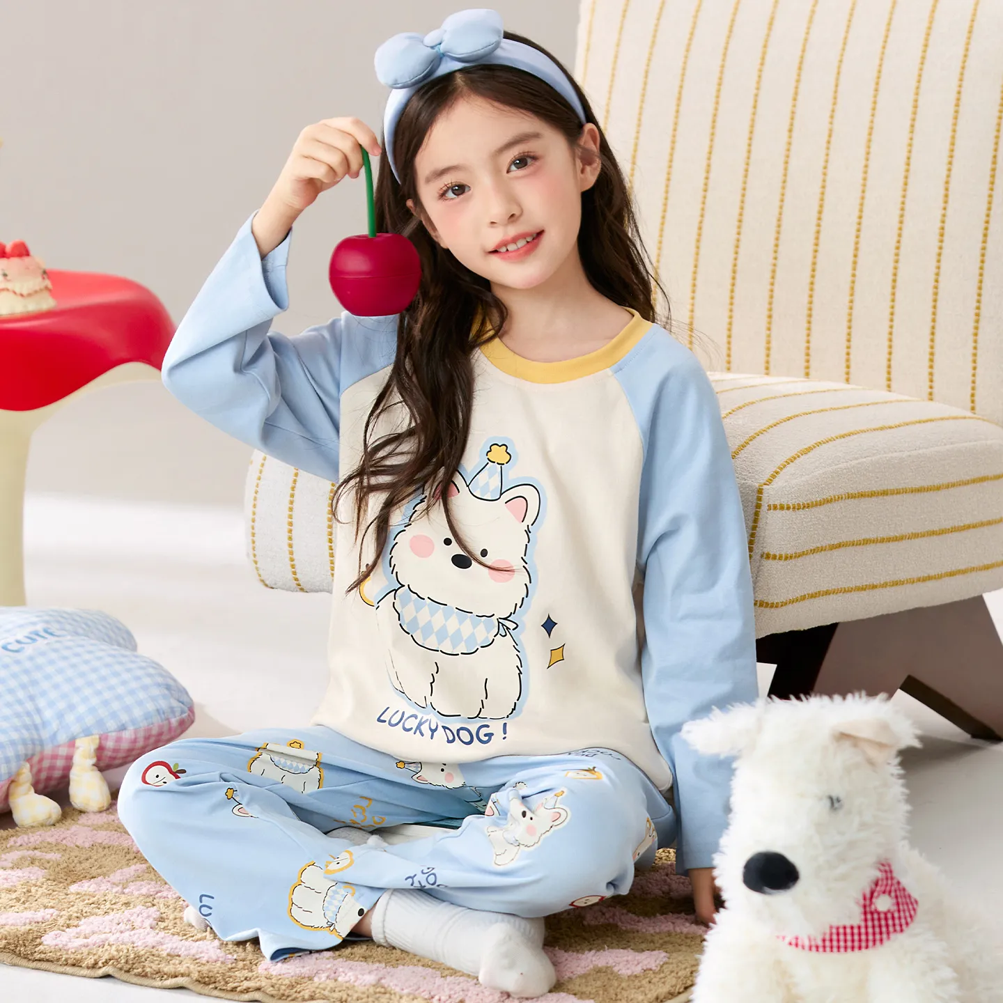 Girls' Pure Cotton Pajama Set, Cute Cartoon Long Sleeve Autumn Loungewear for Older Girls and Toddlers · Wholesale · OEM · Worldwide Shipping
