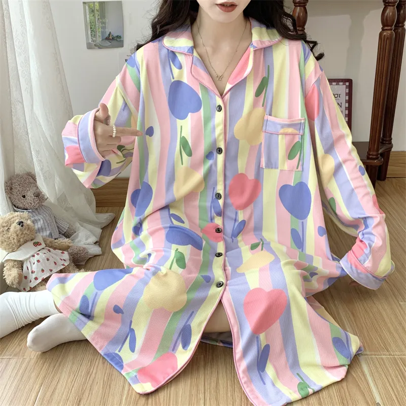 Real Photos Spring Autumn Winter Mid-Length Robe 23118-99# · Wholesale · OEM · Worldwide Shipping - View 2