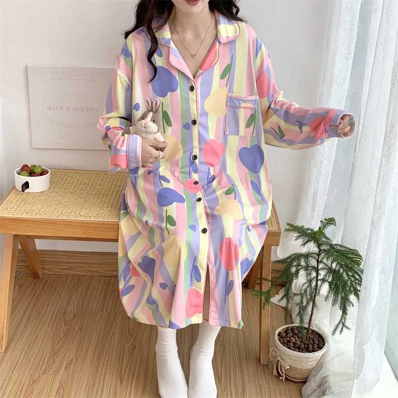 Real Photos Spring Autumn Winter Mid-Length Robe 23118-99# · Wholesale · OEM · Worldwide Shipping - View 4