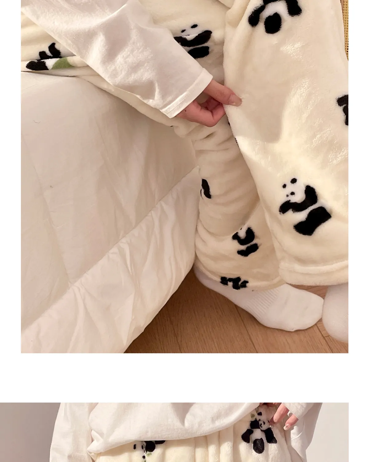 2026 Autumn Winter New Women's Sleep Pants Long Trousers Fleece Home Wear Coral Fleece Loose Simple Wearable Outside Single Pants · Wholesale · OEM · Worldwide Shipping - Detail 12