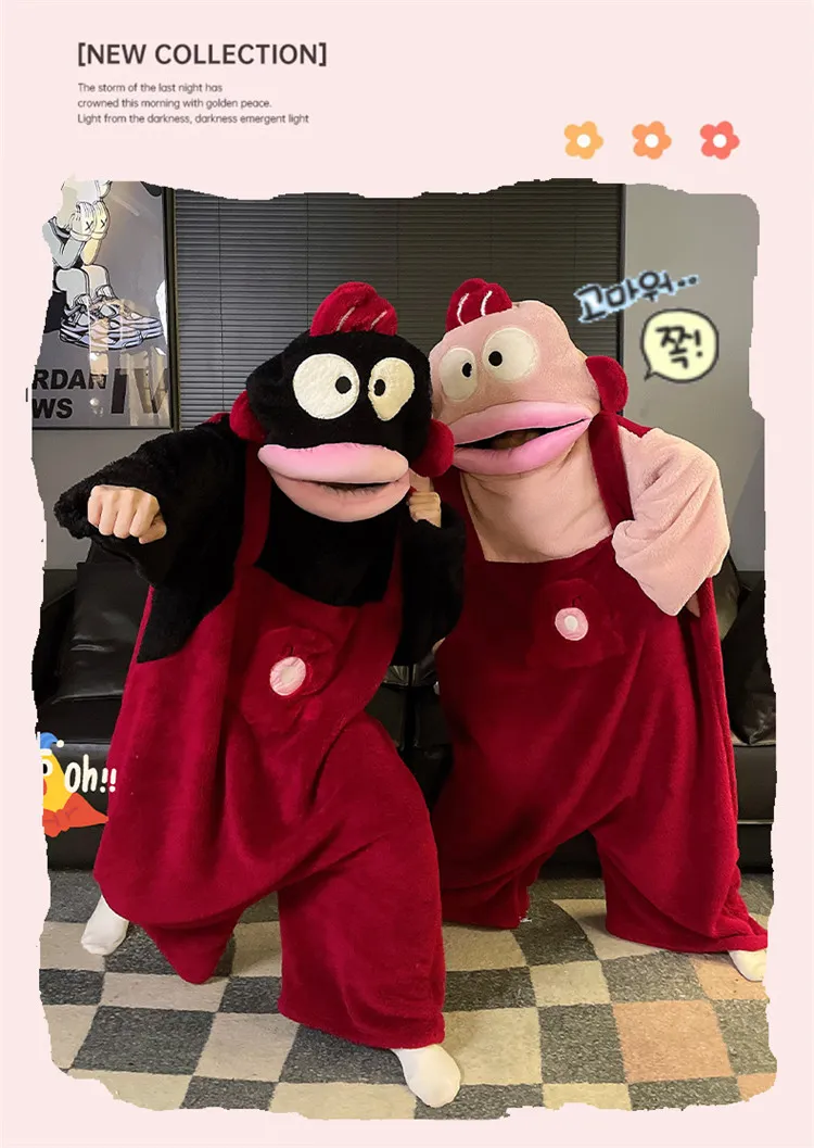 Autumn Winter Couple One-Piece Pajamas Women Plus Size 200 Jin Thickened Coral Fleece Cartoon Men's Loungewear Set · Wholesale · OEM · Worldwide Shipping - Detail 9