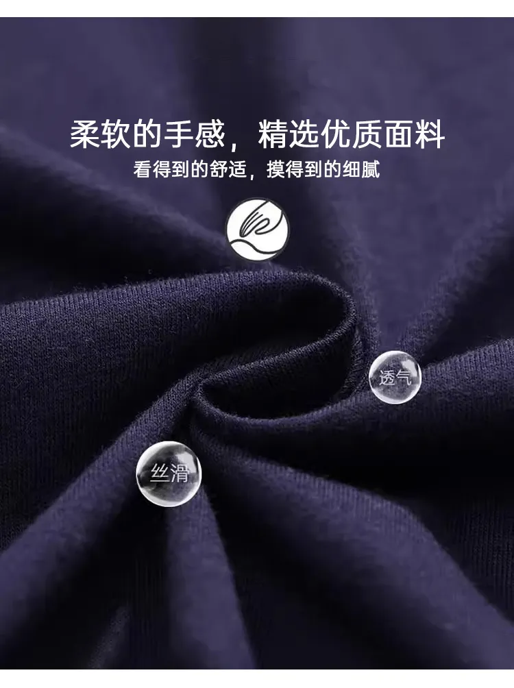 Spring and Autumn Men's Bathrobe Knitted Cotton Robe New Long-Sleeve Long Gown Bathrobe Morning Robe Casual Minimalist Plus Size Loungewear · Wholesale · OEM · Worldwide Shipping - Detail 2