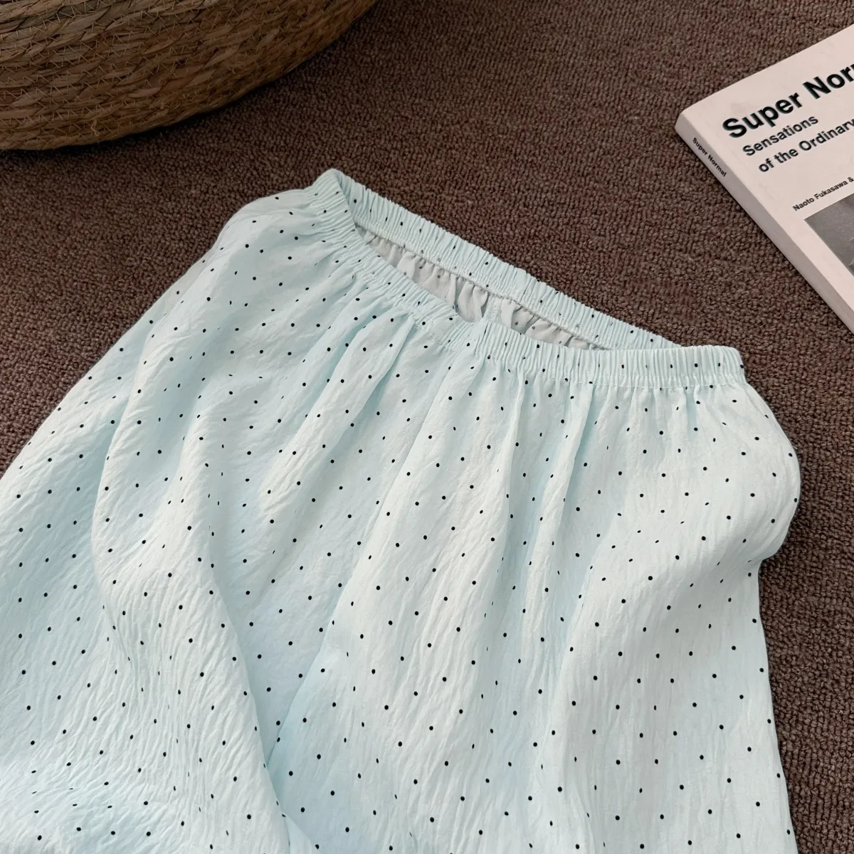 New Cloud Cotton Mint Green Polka Dot Pajamas Women Spring Autumn Long Sleeve Long Pants Girly Premium Loungewear Set · Wholesale · OEM · Worldwide Shipping - Detail 7