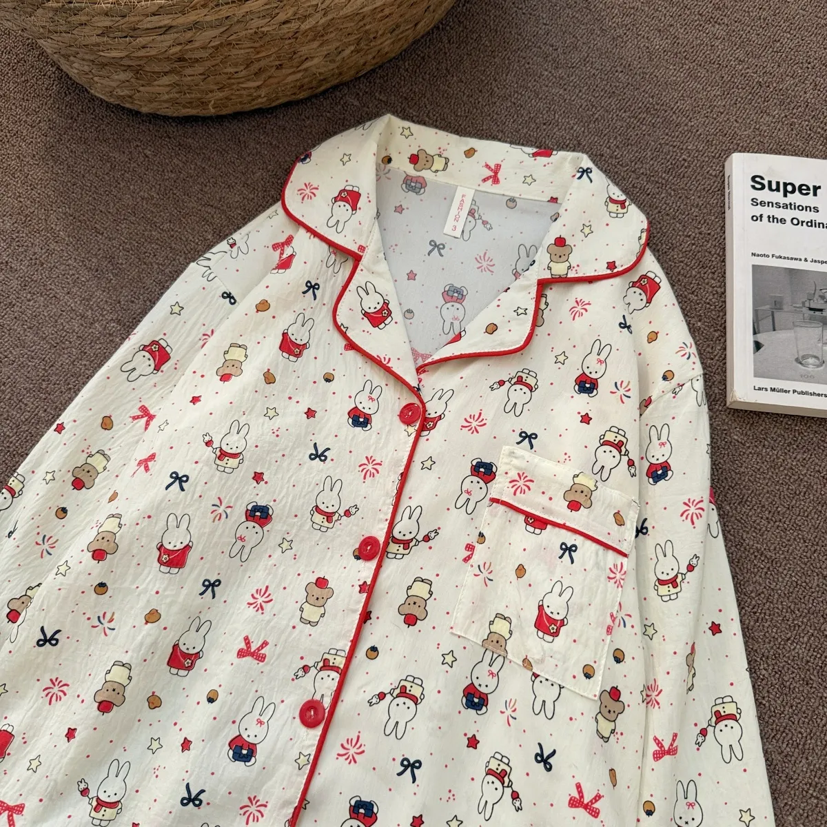 New Cloud Cotton Soft Cute Bunny Pajamas for Women Spring Autumn Long Sleeve Long Pants Girly Premium Loungewear Set · Wholesale · OEM · Worldwide Shipping - Detail 10