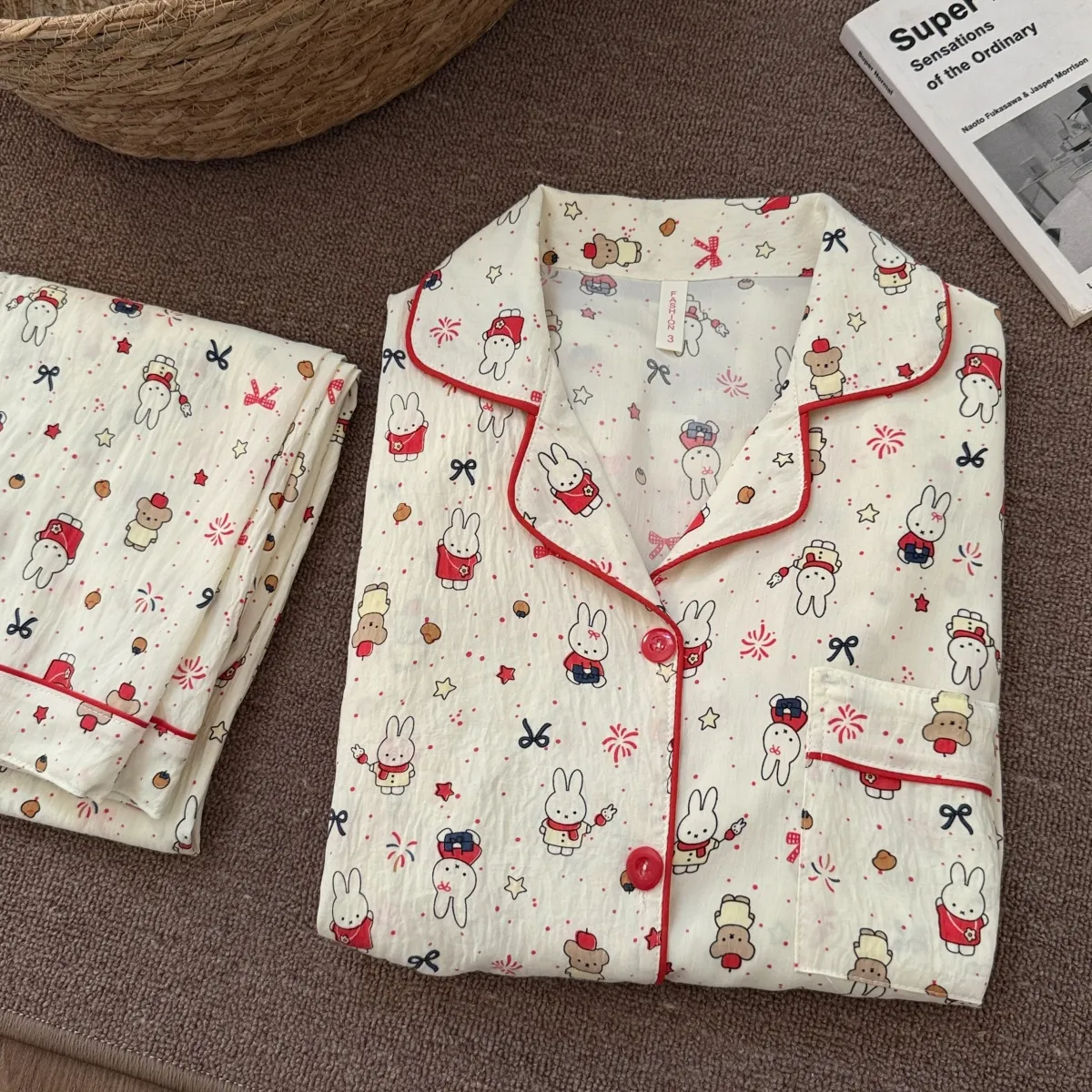 New Cloud Cotton Soft Cute Bunny Pajamas for Women Spring Autumn Long Sleeve Long Pants Girly Premium Loungewear Set · Wholesale · OEM · Worldwide Shipping - Detail 16