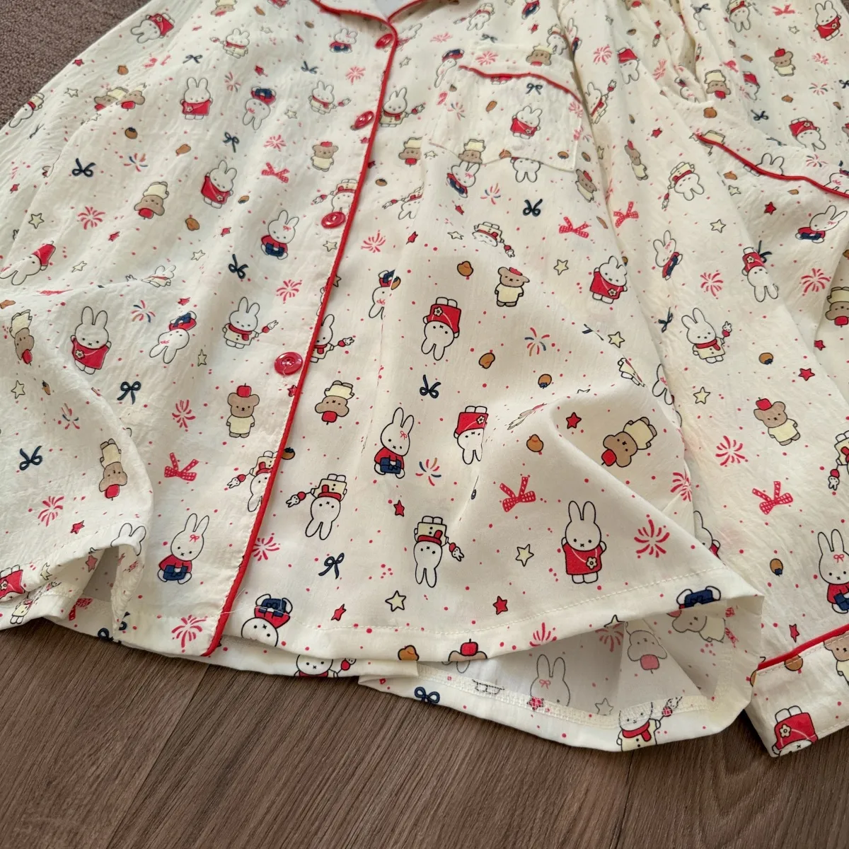 New Cloud Cotton Soft Cute Bunny Pajamas for Women Spring Autumn Long Sleeve Long Pants Girly Premium Loungewear Set · Wholesale · OEM · Worldwide Shipping - Detail 8