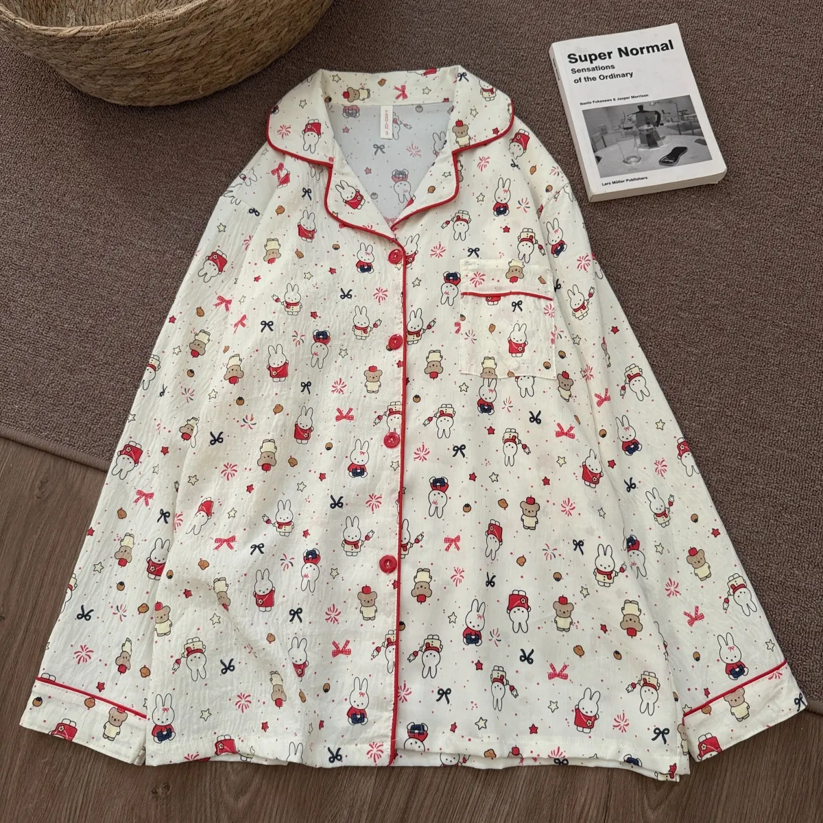 New Cloud Cotton Soft Cute Bunny Pajamas for Women Spring Autumn Long Sleeve Long Pants Girly Premium Loungewear Set · Wholesale · OEM · Worldwide Shipping - Detail 9