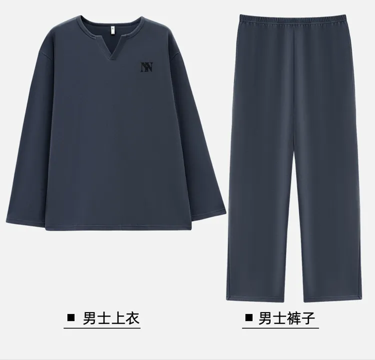 秋冬 ペア パジャマ ドイツベルベット メンズ カジュアル 大きいサイズ セット レディース 丸首 プルオーバー シンプル 部屋着 · 卸売 · OEM · 世界へ発送 - Detail 13