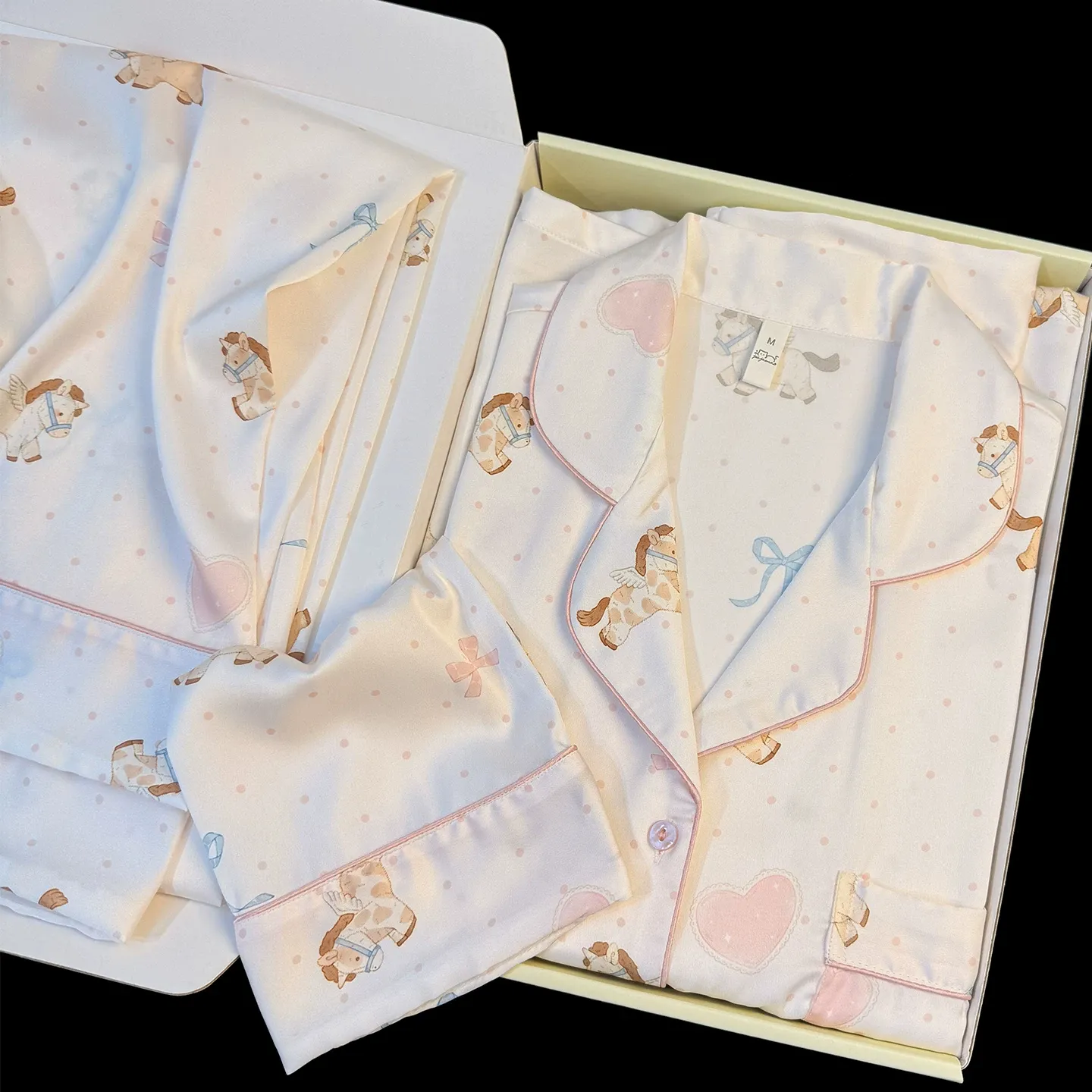 Spring and Autumn New Women's Ice Silk Pajamas Long Sleeve Long Pants Thin Two-Piece Set Wearable Outside Lapel Cardigan Loungewear · Wholesale · OEM · Worldwide Shipping - Detail 1