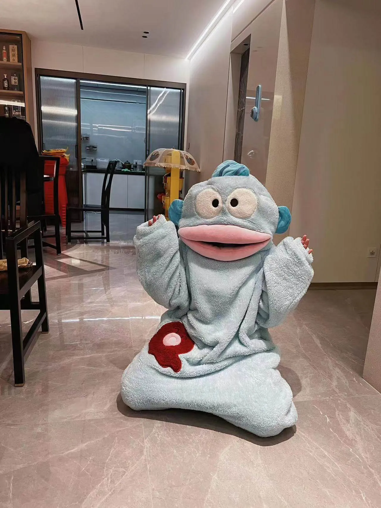 Hooded Coral Fleece One-Piece Sleepwear with Comb, Fish Hair Design, Winter Thickened Fleece Pajamas · Wholesale · OEM · Worldwide Shipping - Detail 14