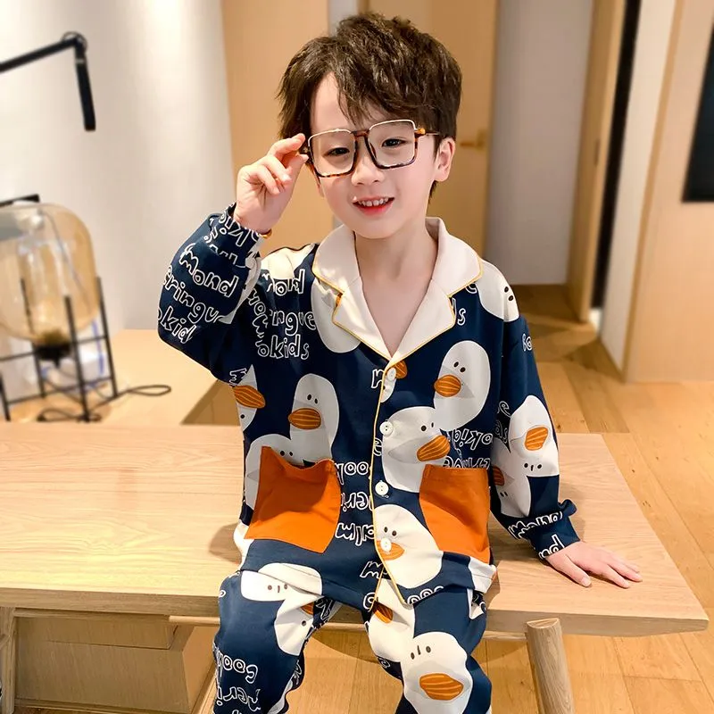 Boys' Cardigan Pajama, Cotton-Like Spring/Autumn Wearable-Outside Loungewear · Wholesale · OEM · Worldwide Shipping - Detail 25
