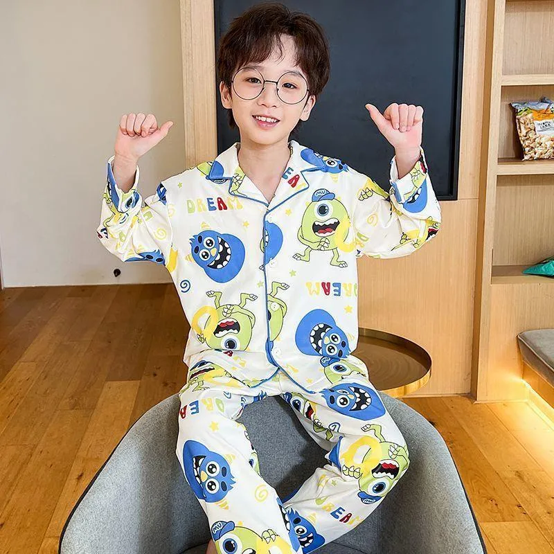 Boys' Cardigan Pajama, Cotton-Like Spring/Autumn Wearable-Outside Loungewear · Wholesale · OEM · Worldwide Shipping - Detail 23