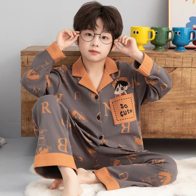 Boys' Cardigan Pajama, Cotton-Like Spring/Autumn Wearable-Outside Loungewear · Wholesale · OEM · Worldwide Shipping - Detail 16