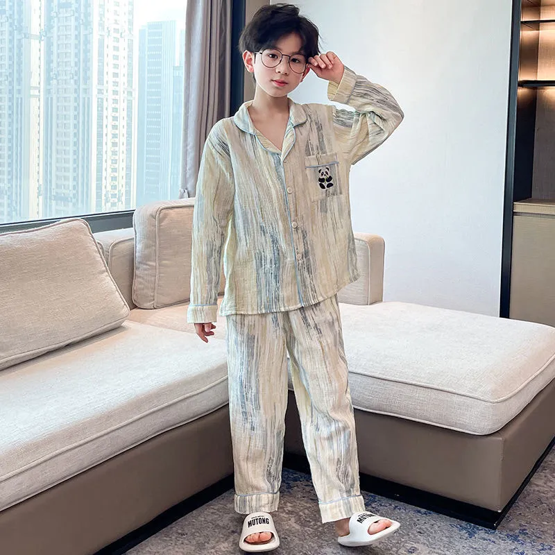 Boys' Cardigan Pajama, Cotton-Like Spring/Autumn Wearable-Outside Loungewear · Wholesale · OEM · Worldwide Shipping - Detail 19
