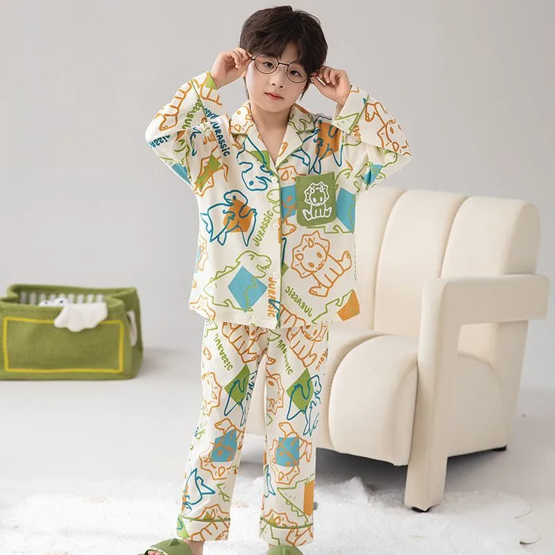 Boys' Cardigan Pajama, Cotton-Like Spring/Autumn Wearable-Outside Loungewear · Wholesale · OEM · Worldwide Shipping - Detail 21