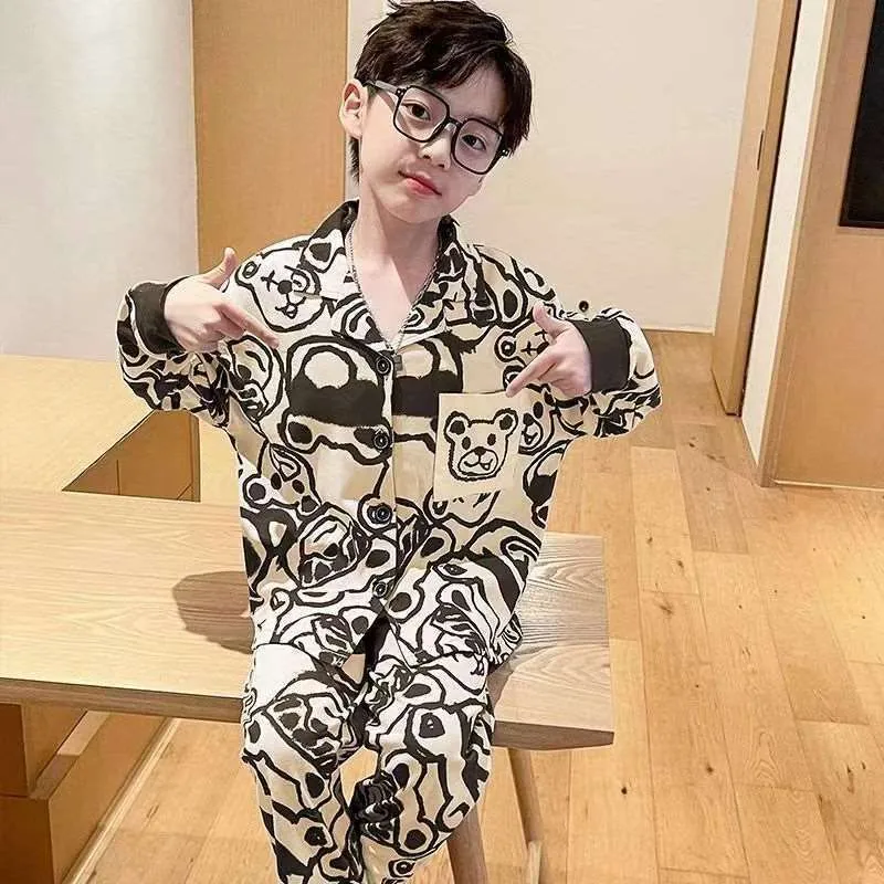 Boys' Cardigan Pajama, Cotton-Like Spring/Autumn Wearable-Outside Loungewear · Wholesale · OEM · Worldwide Shipping - Detail 23
