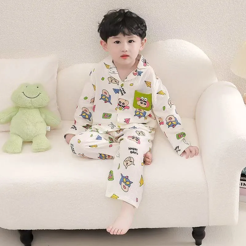 Boys' Cardigan Pajama, Cotton-Like Spring/Autumn Wearable-Outside Loungewear · Wholesale · OEM · Worldwide Shipping