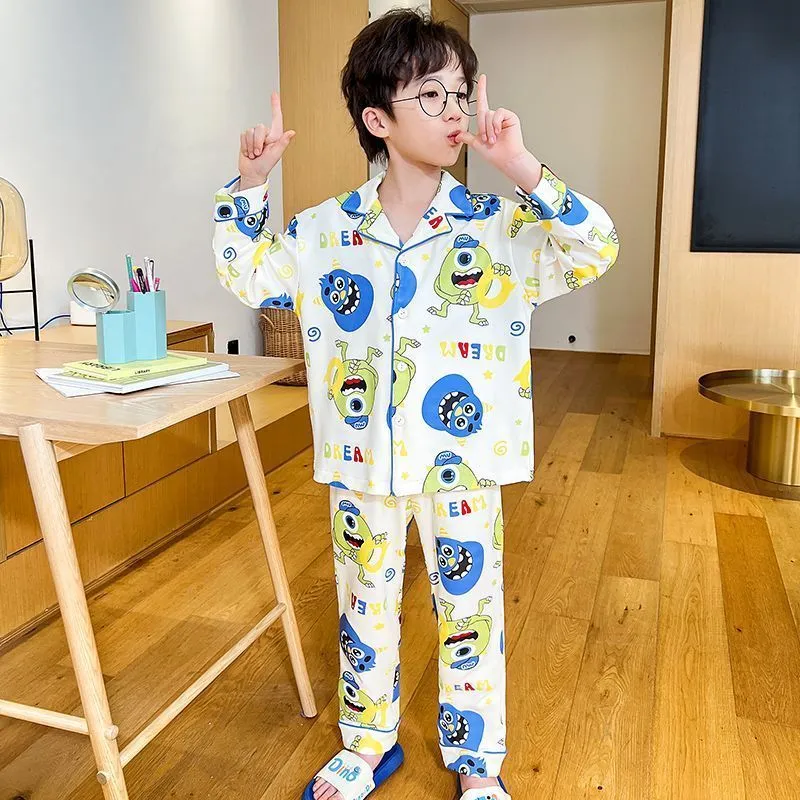 Boys' Cardigan Pajama, Cotton-Like Spring/Autumn Wearable-Outside Loungewear · Wholesale · OEM · Worldwide Shipping - Detail 30
