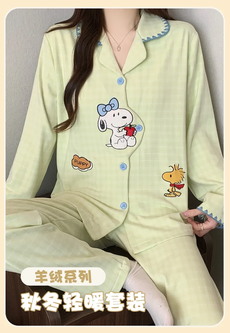 Ensemble pyjama femme manches longues en cachemire jacquard filé teint, nouvelle collection 2026, tenue d'intérieur décontractée automne-hiver · Grossiste · OEM · Mondial - Detail 2