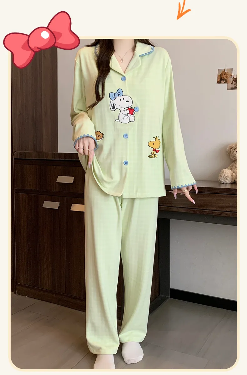 Ensemble pyjama femme manches longues en cachemire jacquard filé teint, nouvelle collection 2026, tenue d'intérieur décontractée automne-hiver · Grossiste · OEM · Mondial - Detail 12
