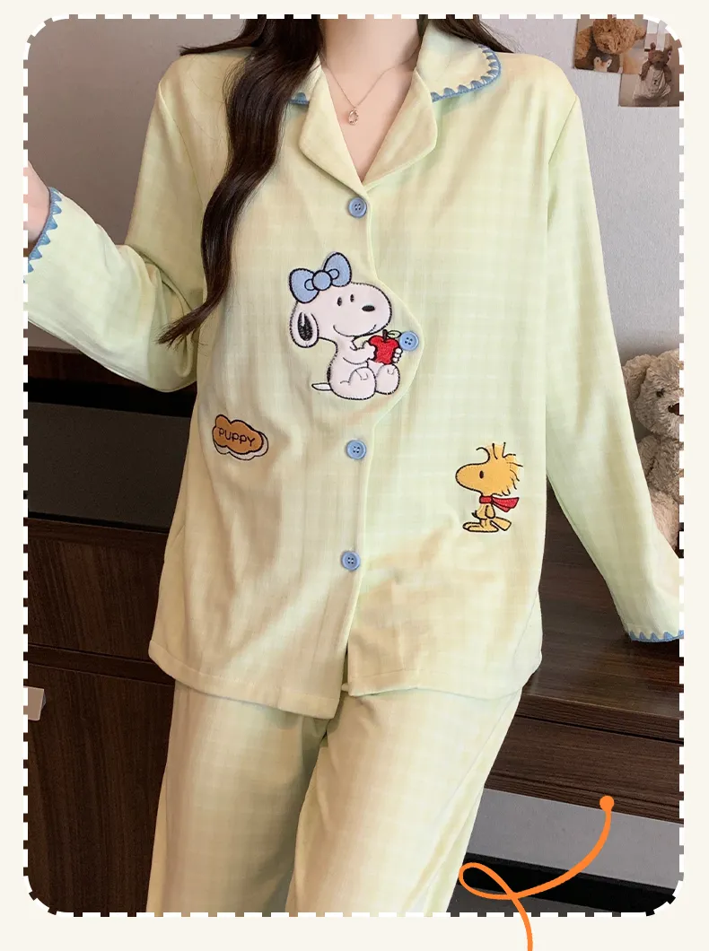 Ensemble pyjama femme manches longues en cachemire jacquard filé teint, nouvelle collection 2026, tenue d'intérieur décontractée automne-hiver · Grossiste · OEM · Mondial - Detail 11