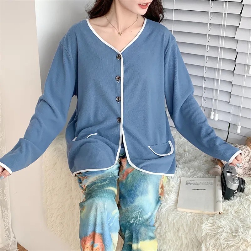 Real Photo Spring/Autumn Dralon Fleece Sexy Three-Piece Pajama Set with Padding, Item 32197-31# · Wholesale · OEM · Worldwide Shipping - Detail 29