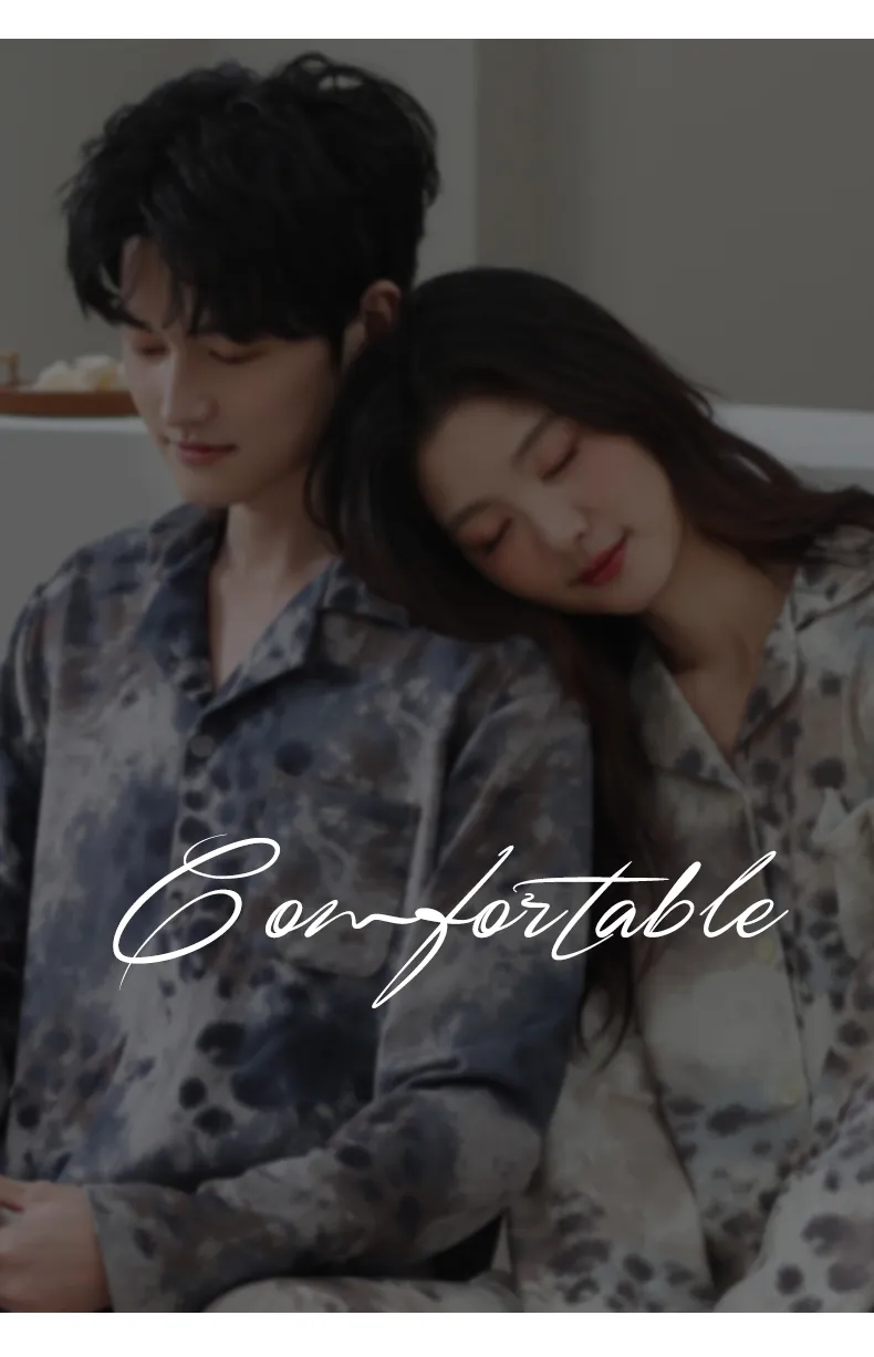 더블벨벳 커플 파자마 여성 가을겨울 긴팔 카디건 귀여운 카툰 외출복 홈웨어 세트 · 도매 · OEM · 전 세계 배송 - Detail 15