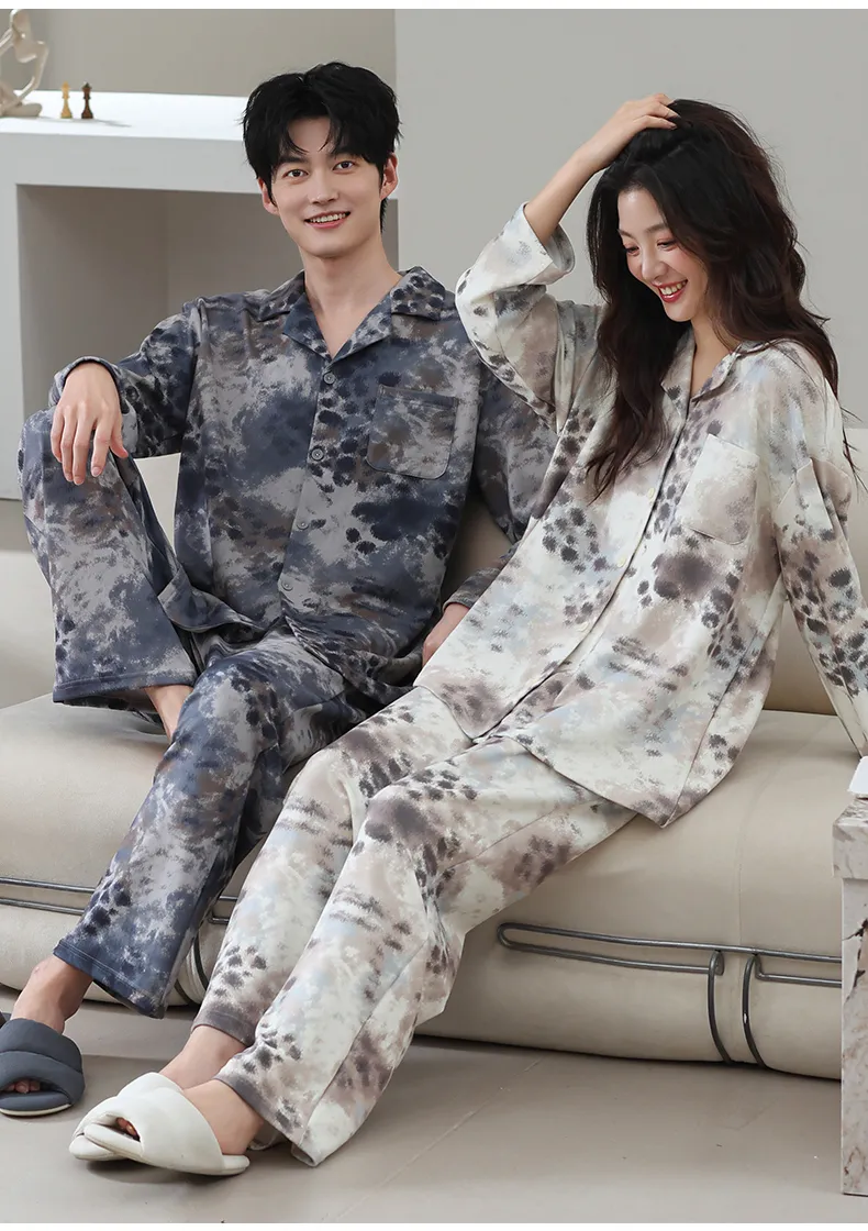 더블벨벳 커플 파자마 여성 가을겨울 긴팔 카디건 귀여운 카툰 외출복 홈웨어 세트 · 도매 · OEM · 전 세계 배송 - Detail 22