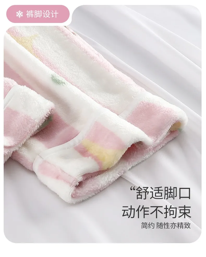 レディース フランネル 長袖 長ズボン 2点セット パジャマ 秋冬 カートゥーン刺繍 襟付き カーディガン 外着可能 部屋着 · 卸売 · OEM · 世界へ発送 - Detail 12