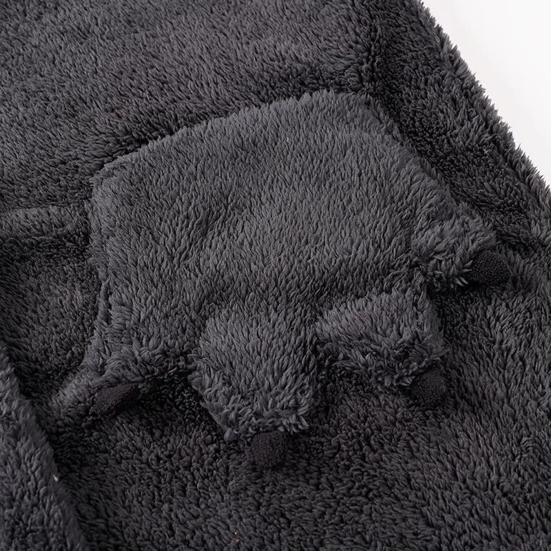 Little Devil Couple Robe and Pants Women Winter Coral Fleece Thickened Pajama Plus Size Men Homewear · Wholesale · OEM · Worldwide Shipping - View 2