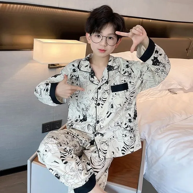 Boys' Cardigan Pajama, Cotton-Like Spring/Autumn Wearable-Outside Loungewear · Wholesale · OEM · Worldwide Shipping