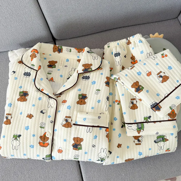 미피 패밀리 귀여운 에어코튼 패딩 잠옷 여성 가을겨울 패딩 보온 세트 홈웨어 · 도매 · OEM · 전 세계 배송 - Detail 1