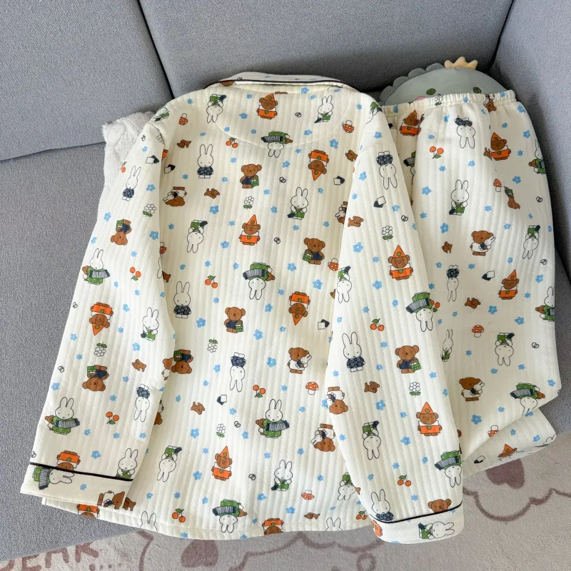 미피 패밀리 귀여운 에어코튼 패딩 잠옷 여성 가을겨울 패딩 보온 세트 홈웨어 · 도매 · OEM · 전 세계 배송 - Detail 9
