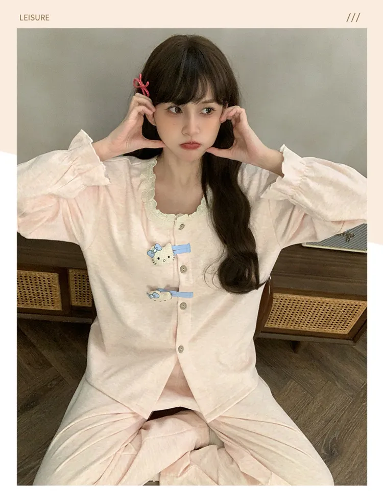Winter New Pajamas Women 300g Ultra-Soft Sheep Velvet Cardigan Long Sleeve Long Pants Fixed Chest Pad Homewear Set · Wholesale · OEM · Worldwide Shipping - Detail 9