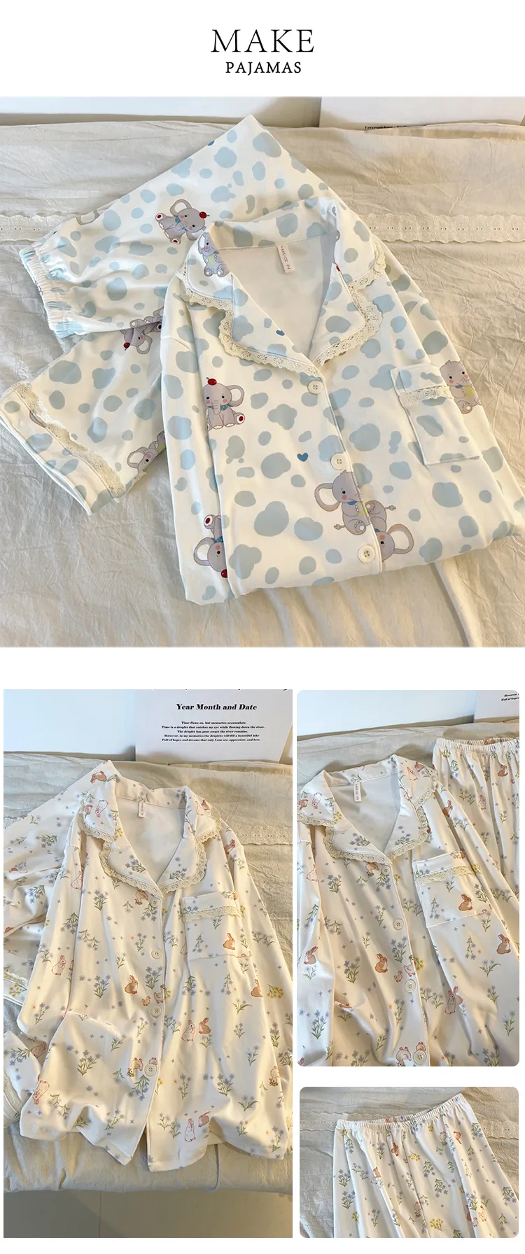 New Winter Pajamas for Women Double-Sided Deerma 260g Lace-Trimmed Lapel Cardigan Long Sleeve Long Pants Comfortable Homewear Set · Wholesale · OEM · Worldwide Shipping - Detail 23