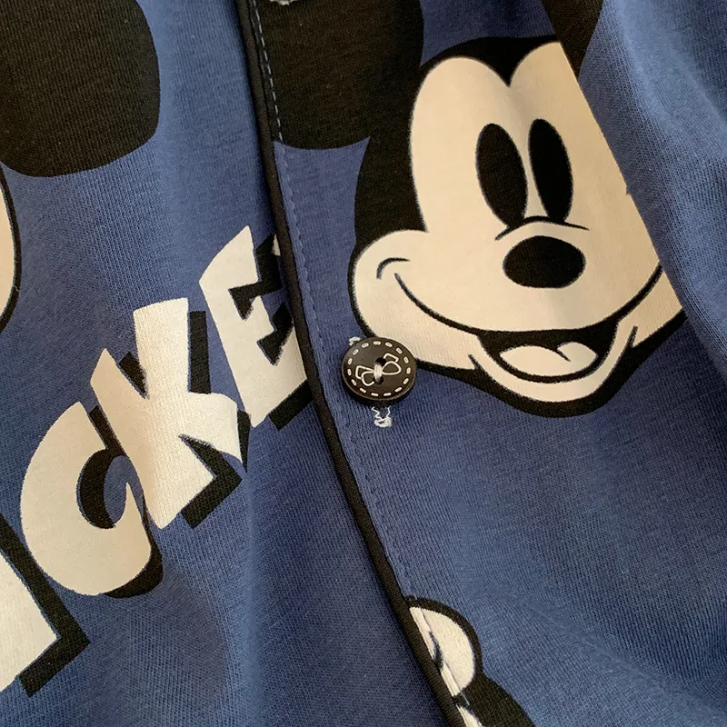 Корейская пижама Mickey из чистого хлопка для пар, мужская и женская, весенняя новинка, мультяшный комплект домашней одежды с длинным рукавом, можно носить на улице · Опт · OEM · Доставка по миру - Detail 5