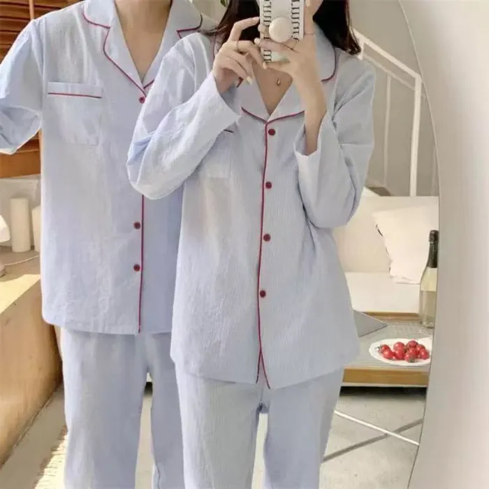 Spring Autumn Hot Bubble Cotton Pajama Women Thin Crepe Cartoon Print Loose Sweet Long Sleeve Homewear Set · Wholesale · OEM · Worldwide Shipping