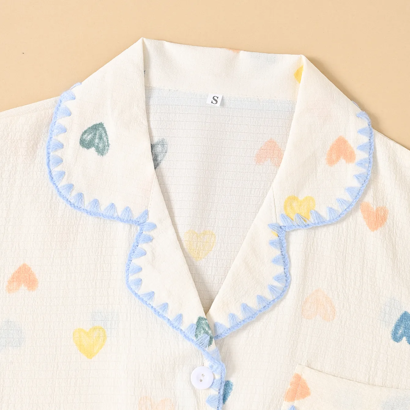 新作 TEMU・SHEIN・Amazon向け レディースハート柄パジャマセット 欧米風夏用ルームウェア · 卸売 · OEM · 世界へ発送 - View 2