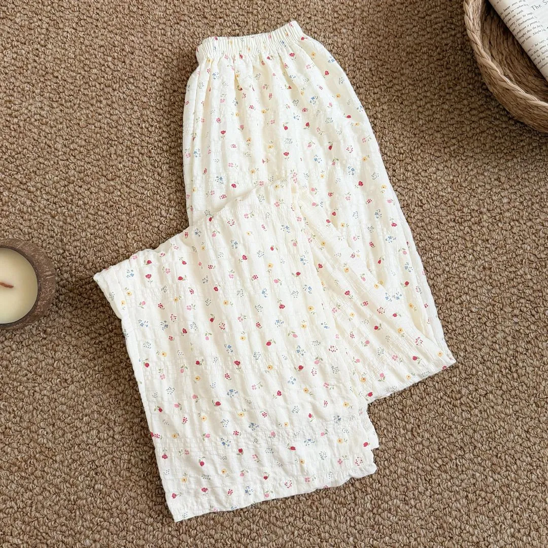 New Padded Bust Lace Trim Pajamas for Women Wannian Plaid Long Sleeve Long Pants Pajamas for Women Wearable Outside Loungewear · Wholesale · OEM · Worldwide Shipping - Detail 8