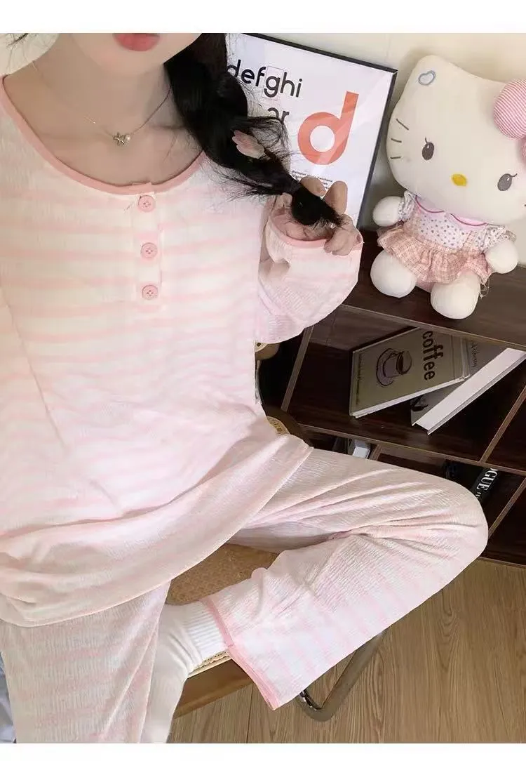 Ensemble pyjama femme style coréen automne-printemps cartoon portable à l'extérieur · Grossiste · OEM · Mondial - Detail 10