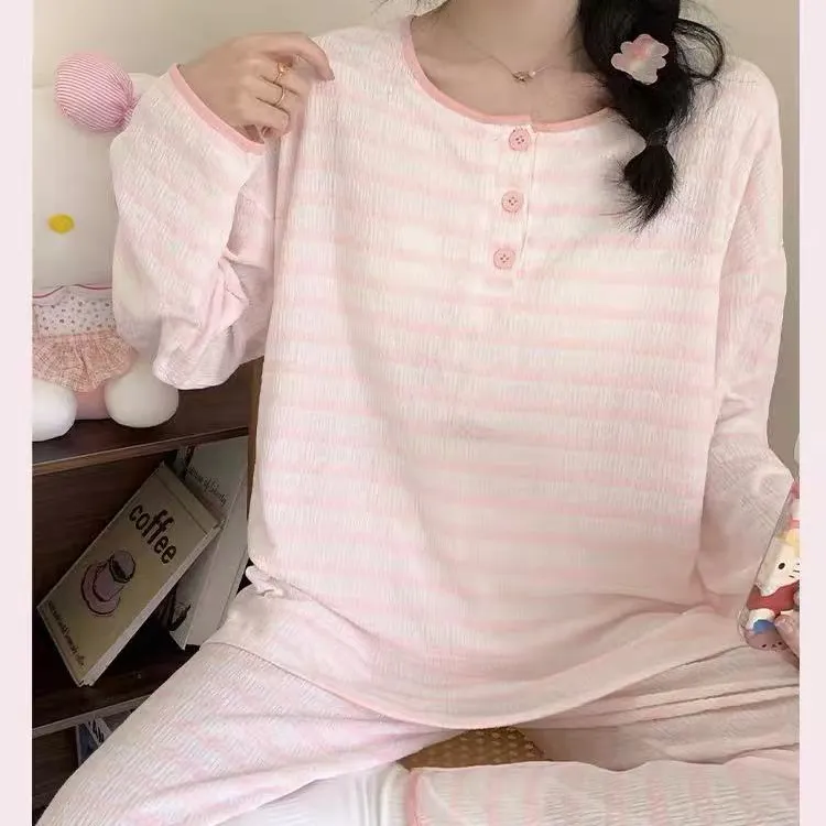 Ensemble pyjama femme style coréen automne-printemps cartoon portable à l'extérieur · Grossiste · OEM · Mondial - View 4